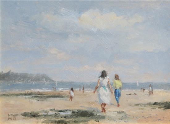 William Burns (1923-) Scarboro Beach and A Paddle with Grandma 6 x 8in.
